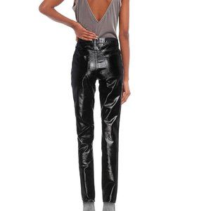 Saint Laurent  High Waisted Shiny Effect Jeans